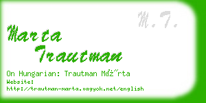 marta trautman business card